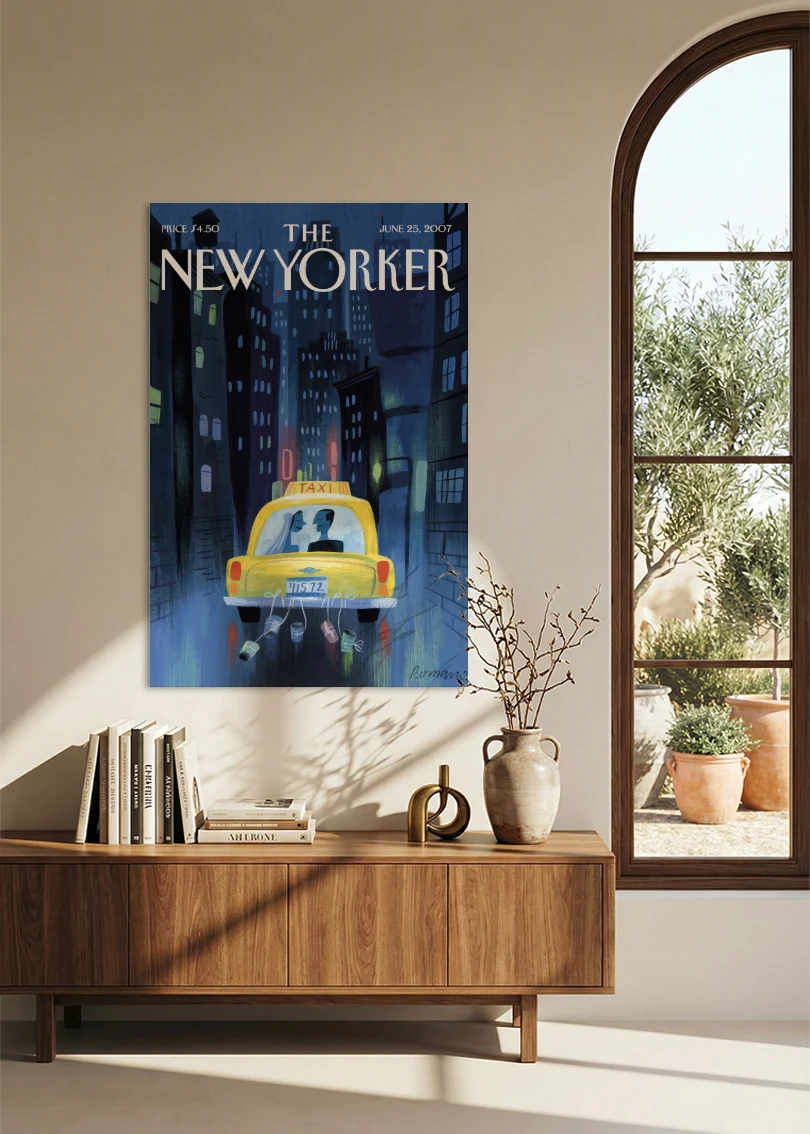 Akustikbillede med The NewYorker-motiv nr. 86 – i spisestuen