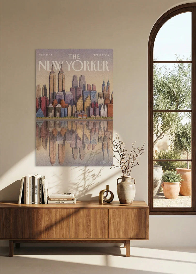 Akustikbillede med The NewYorker-motiv nr. 88 – i spisestuen