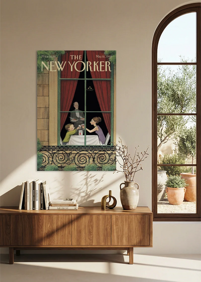 Akustikbillede med The NewYorker-motiv nr. 91 – i spisestuen