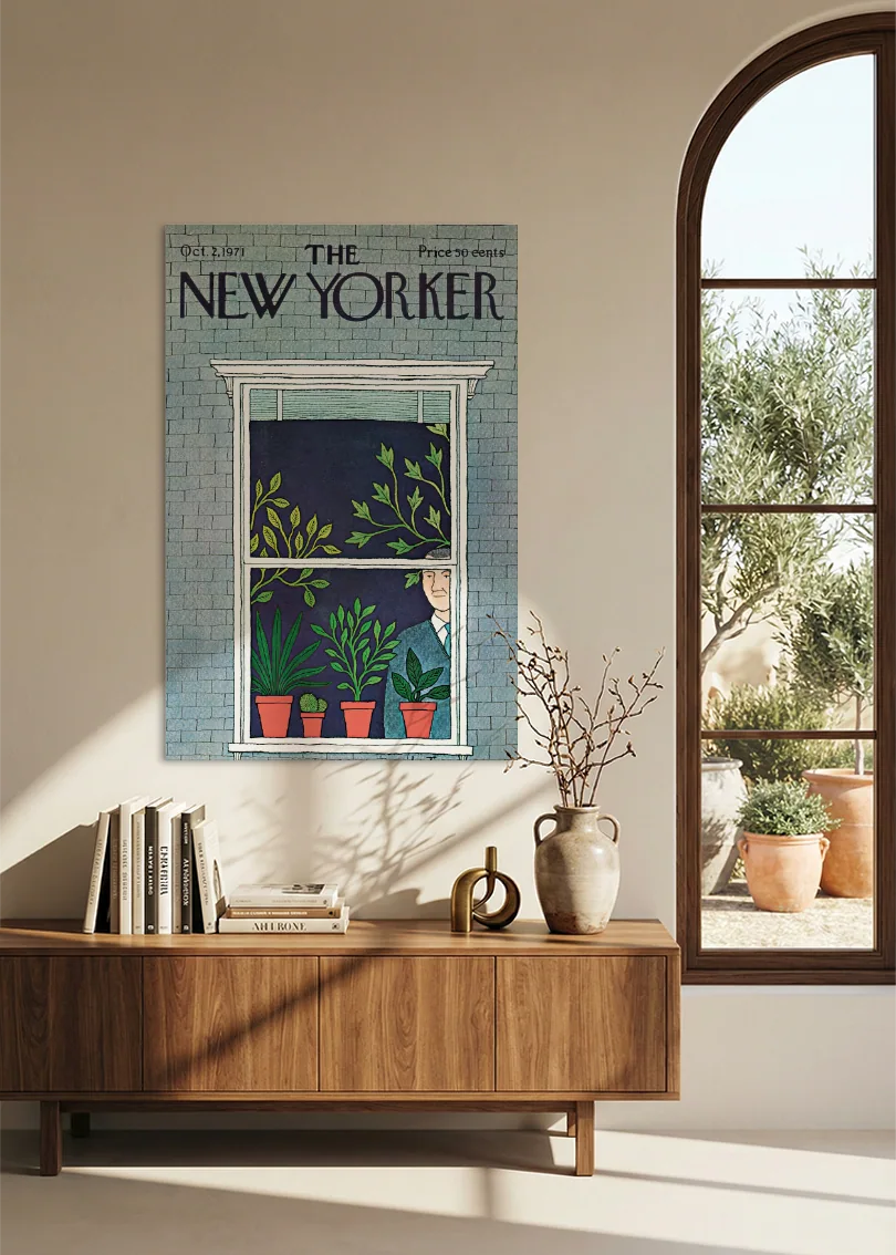 Akustikbillede med The NewYorker-motiv nr. 94 – i spisestuen