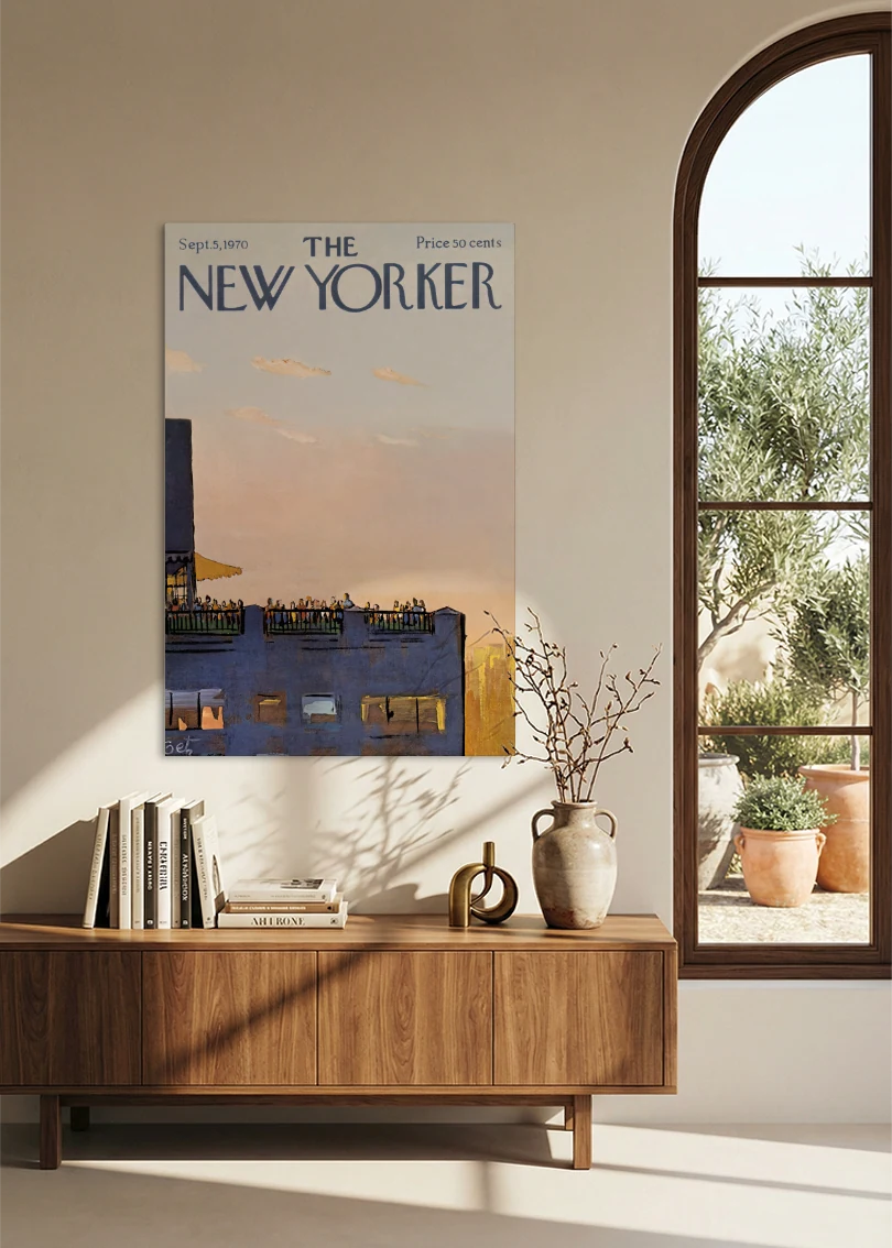 Akustikbillede med The NewYorker-motiv nr. 95 – i spisestuen