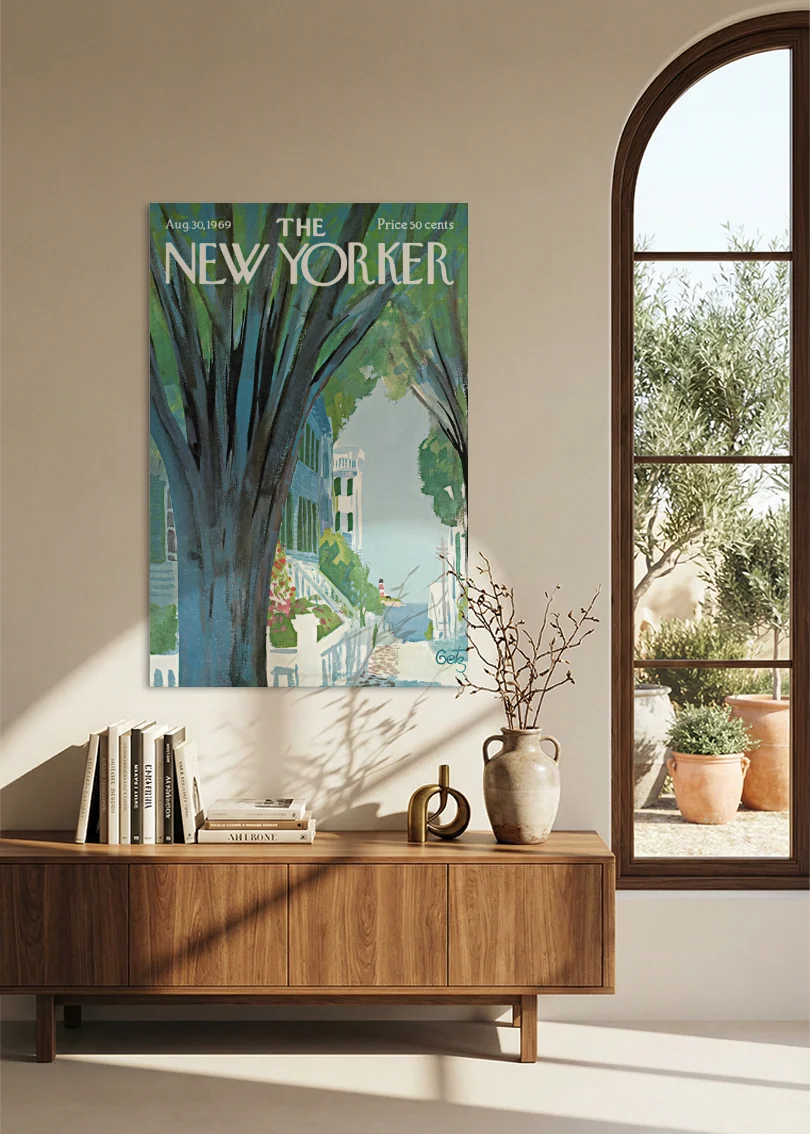 Akustikbillede med The NewYorker-motiv nr. 96 – i spisestuen