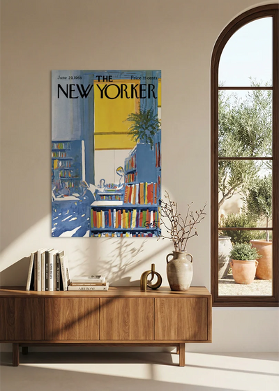 Akustikbillede med The NewYorker-motiv nr. 97 – i spisestuen