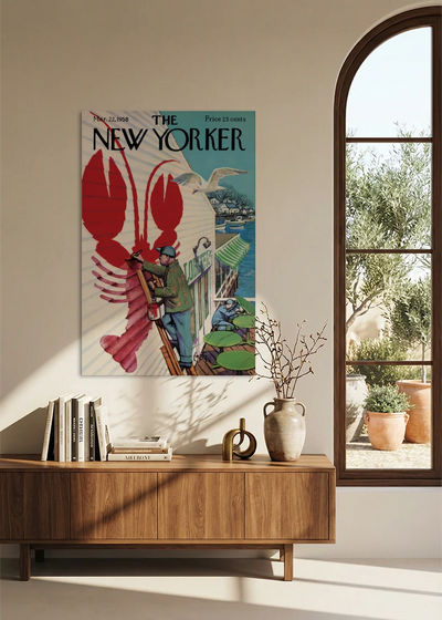 Akustikbillede med The NewYorker-motiv nr. 99 – i spisestuen
