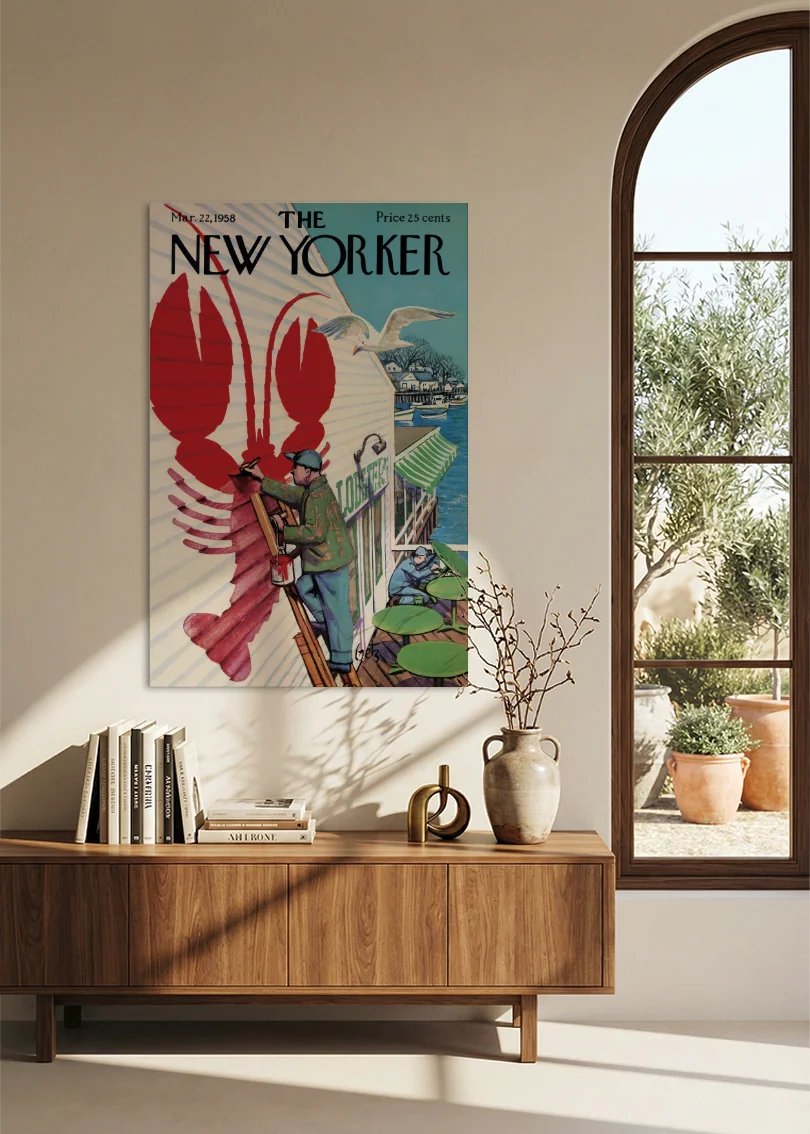 Akustikbillede med The NewYorker-motiv nr. 99 – i spisestuen