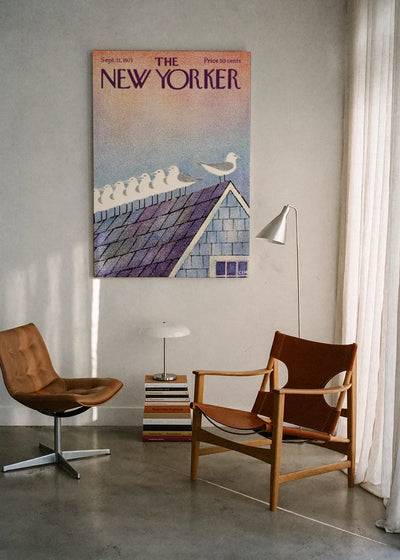 Akustikbillede med The NewYorker-motiv nr. 100 – i lyst rum