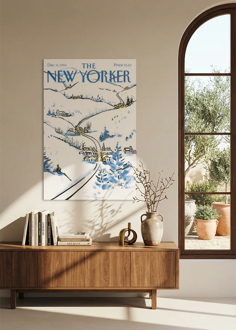 Akustikbillede med The NewYorker-motiv nr. 101 – i spisestuen