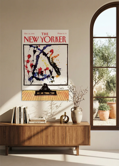 Akustikbillede med The NewYorker-motiv nr. 102 – i spisestuen