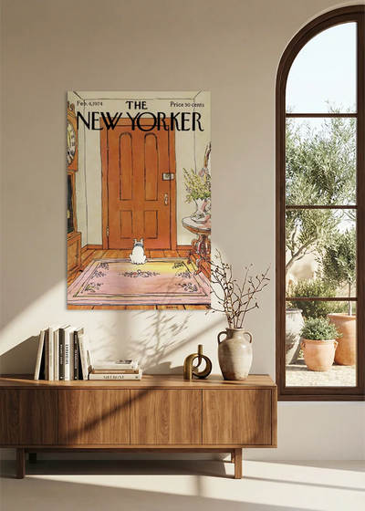 Akustikbillede med The NewYorker-motiv nr. 105 – i spisestuen