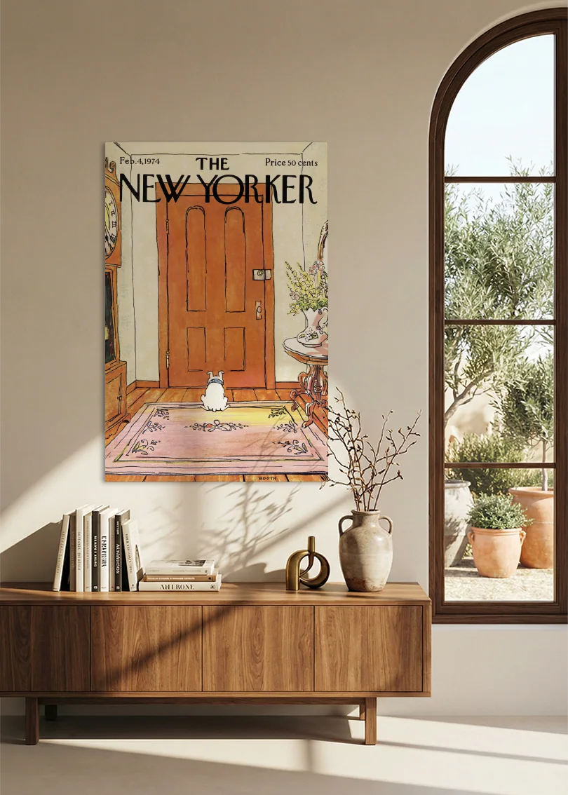 Akustikbillede med The NewYorker-motiv nr. 105 – i spisestuen