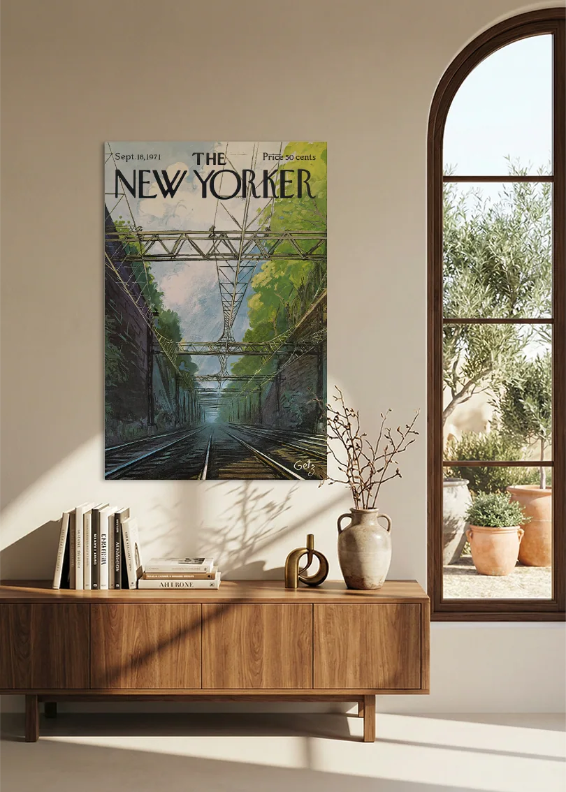 Akustikbillede med The NewYorker-motiv nr. 106 – i spisestuen