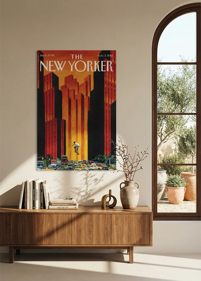 Akustikbillede med The NewYorker-motiv nr. 3 – i spisestuen