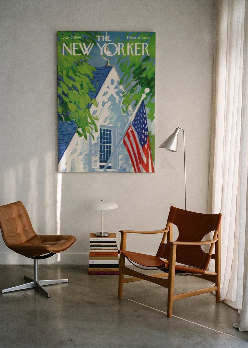 Akustikbillede med The NewYorker-motiv nr. 107 – i lyst rum