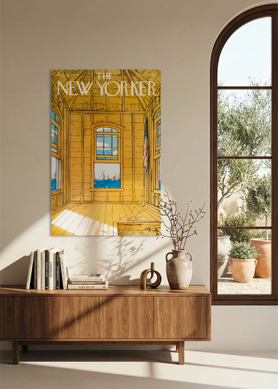 Akustikbillede med The NewYorker-motiv nr. 109 – i spisestuen