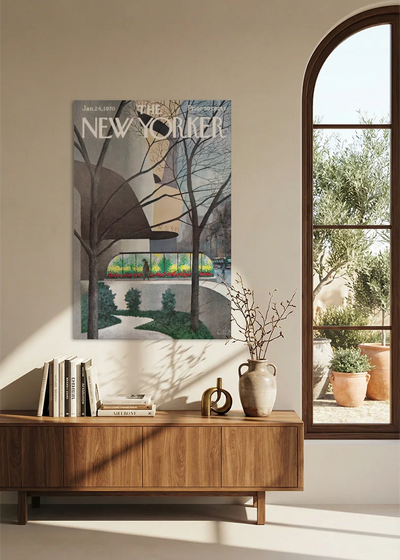 Akustikbillede med The NewYorker-motiv nr. 110 – i spisestuen