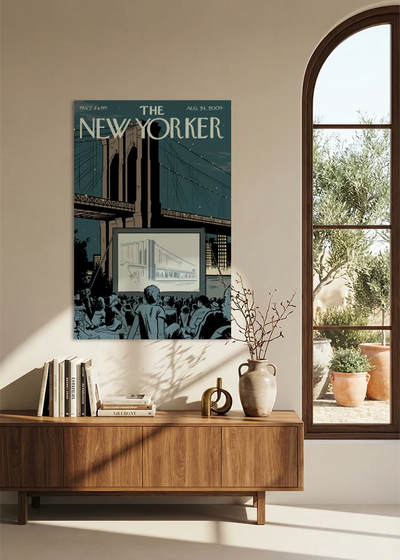 Akustikbillede med The NewYorker-motiv nr. 111 – i spisestuen