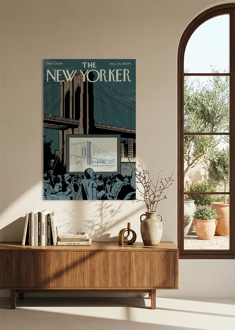 Akustikbillede med The NewYorker-motiv nr. 111 – i spisestuen