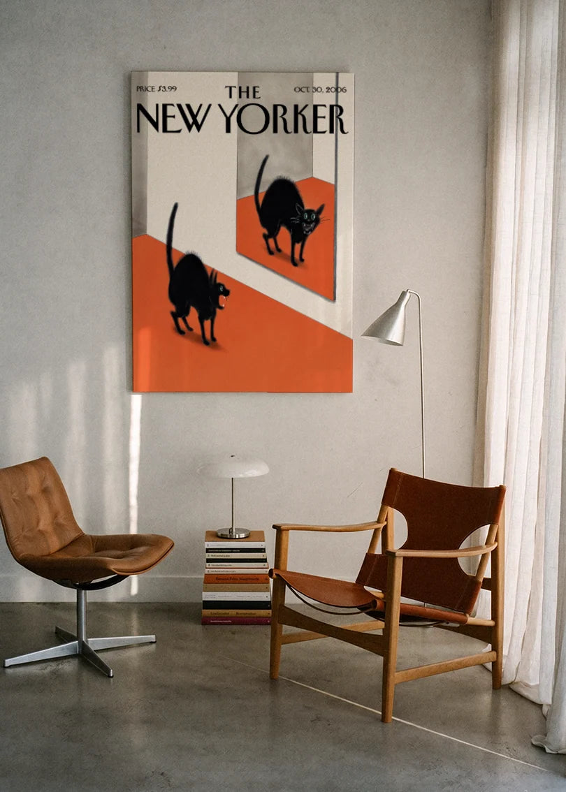 Akustikbillede med The NewYorker-motiv nr. 118 – i lyst rum