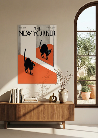 Akustikbillede med The NewYorker-motiv nr. 118 – i spisestuen