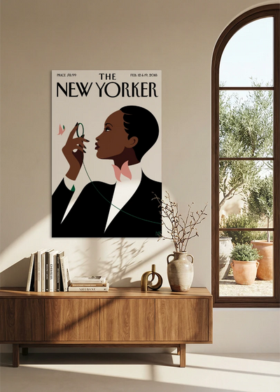 Akustikbillede med The NewYorker-motiv nr. 119 – i spisestuen