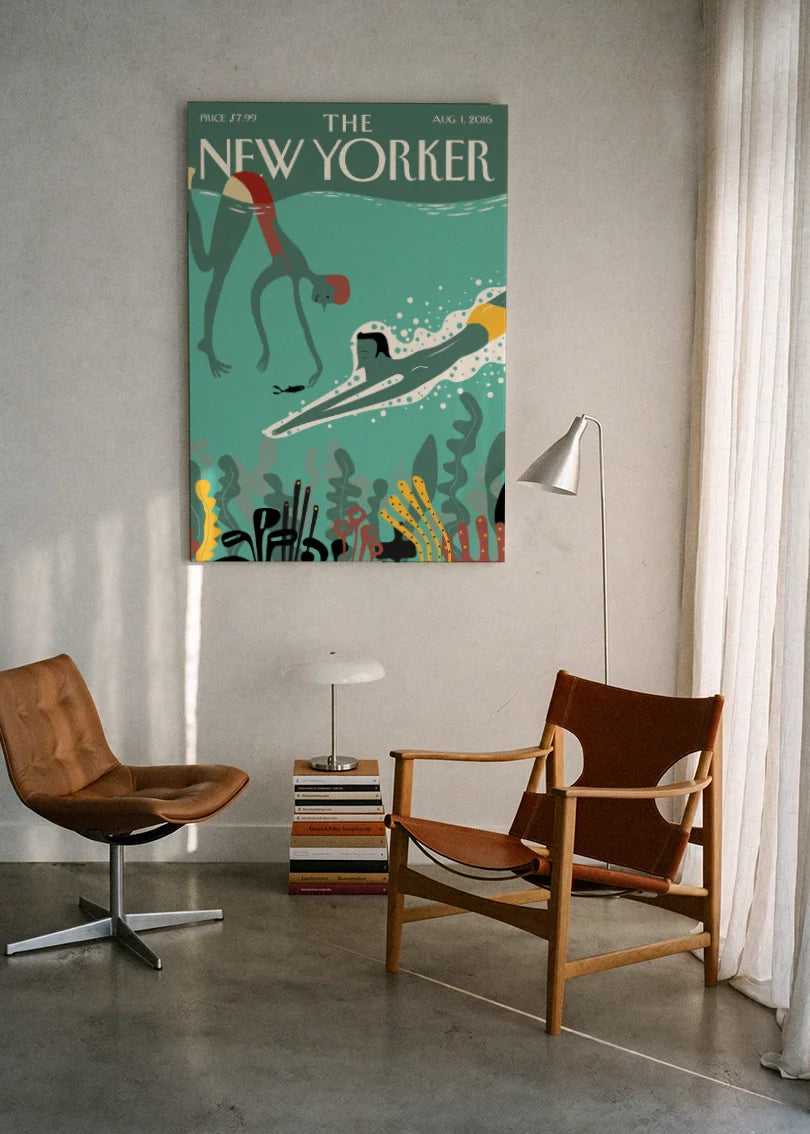 Akustikbillede med The NewYorker-motiv nr. 120 – i lyst rum