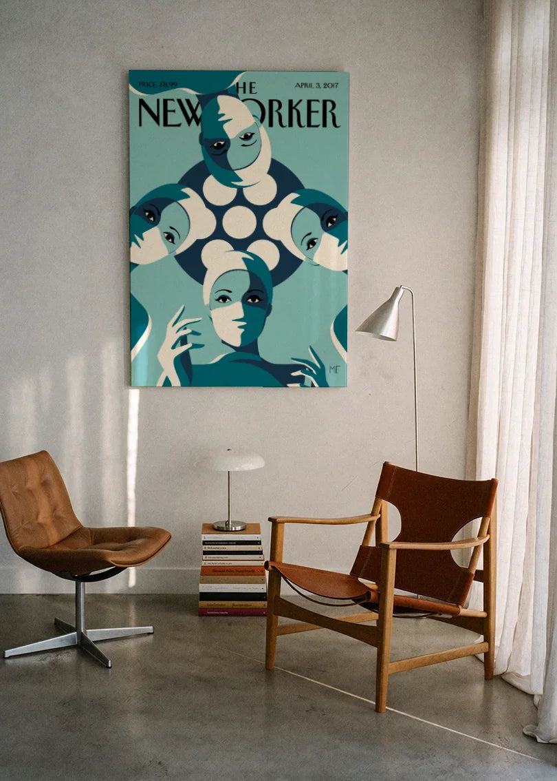 Akustikbillede med The NewYorker-motiv nr. 122 – i lyst rum