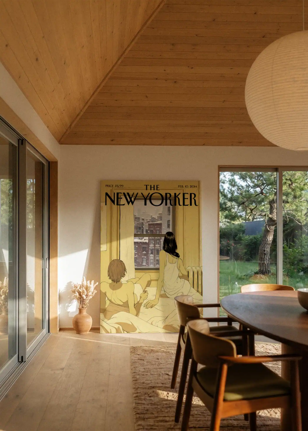 Akustikbillede med The NewYorker-motiv nr. 123 – i stuen