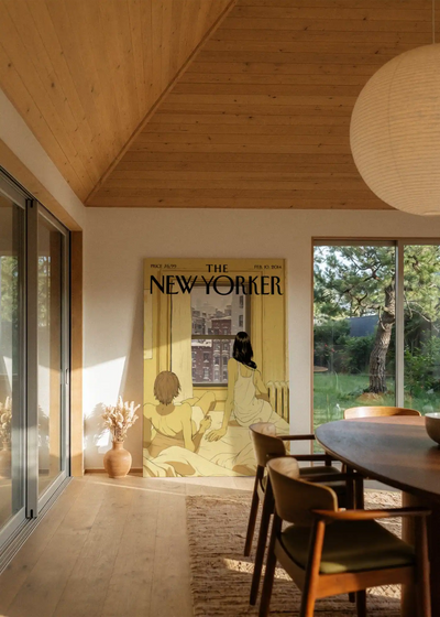 Akustikbillede med The NewYorker-motiv nr. 123 – i stuen