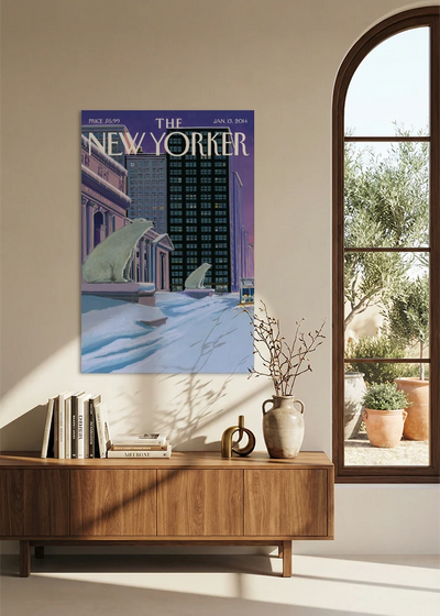 Akustikbillede med The NewYorker-motiv nr. 124 – i spisestuen