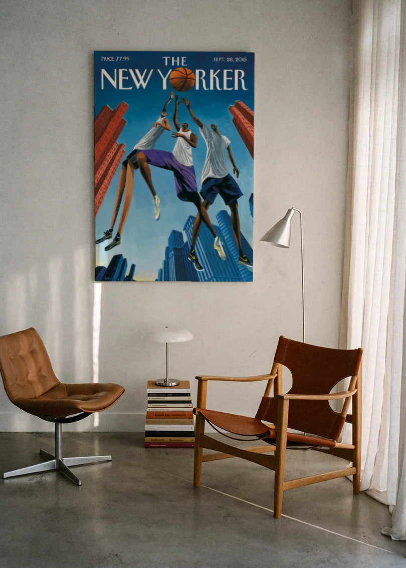 Akustikbillede med The NewYorker-motiv nr. 128 – i lyst rum