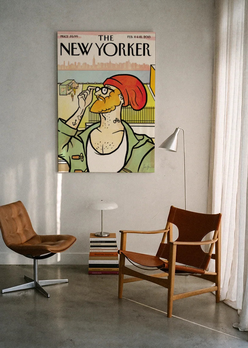 Akustikbillede med The NewYorker-motiv nr. 129 – i lyst rum