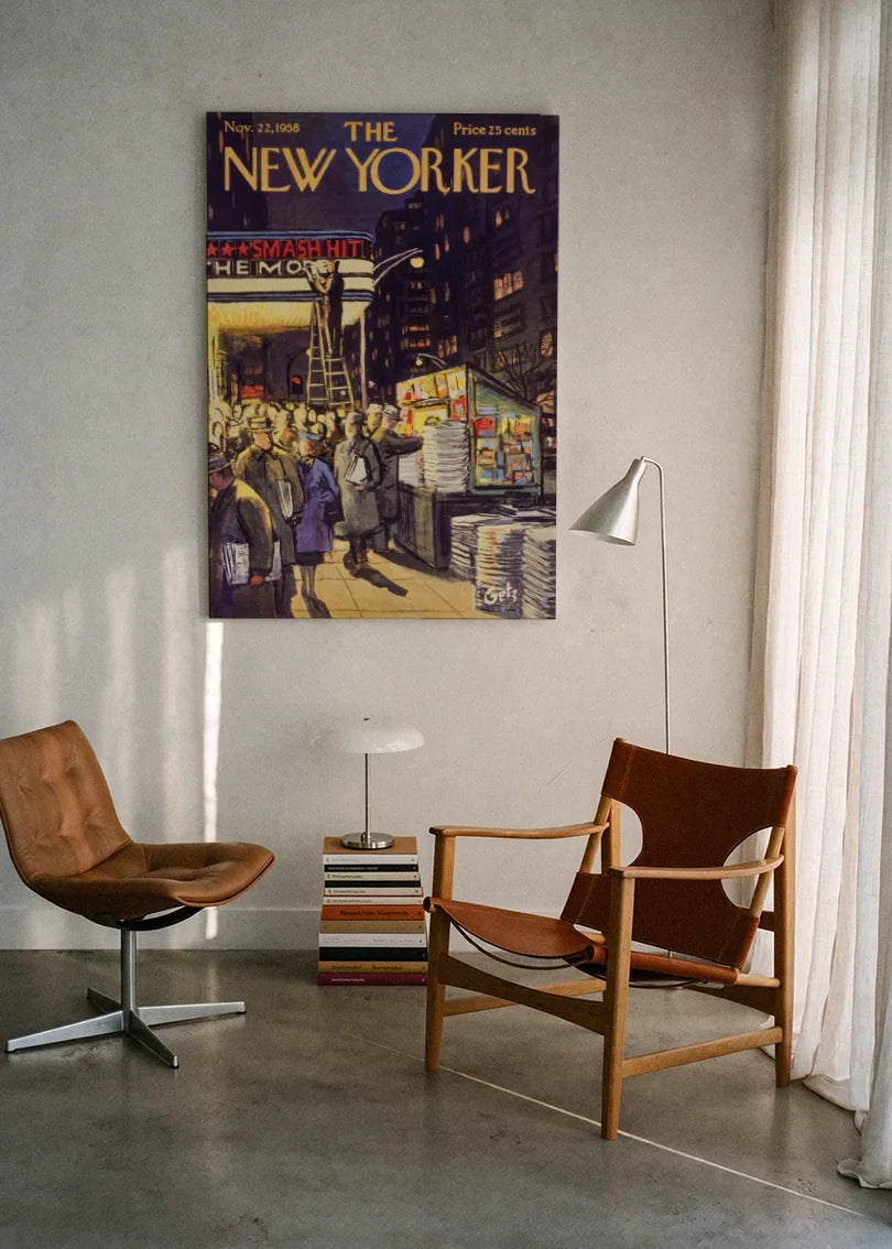 Akustikbillede med The NewYorker-motiv nr. 131 – i lyst rum