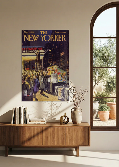 Akustikbillede med The NewYorker-motiv nr. 131 – i spisestuen