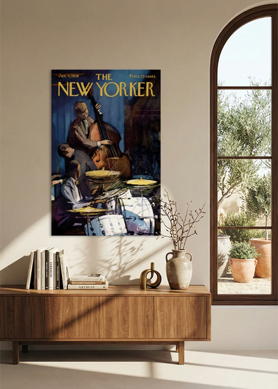 Akustikbillede med The NewYorker-motiv nr. 132 – i spisestuen