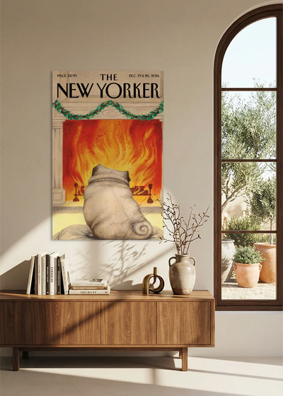 Akustikbillede med The NewYorker-motiv nr. 133 – i spisestuen
