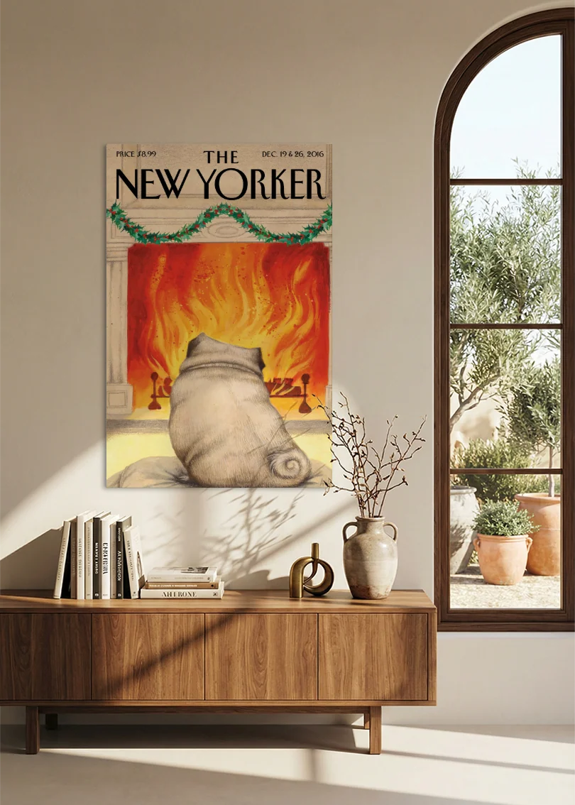 Akustikbillede med The NewYorker-motiv nr. 133 – i spisestuen