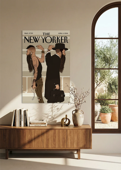Akustikbillede med The NewYorker-motiv nr. 135 – i spisestuen