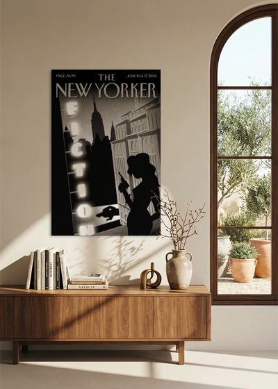 Akustikbillede med The NewYorker-motiv nr. 136 – i spisestuen
