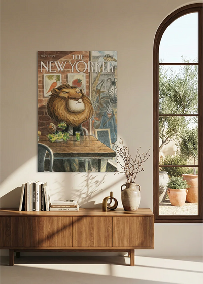 Akustikbillede med The NewYorker-motiv nr. 6 – i spisestuen
