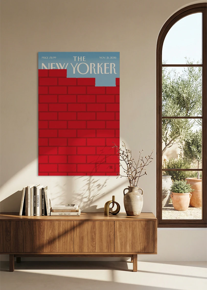 Akustikbillede med The NewYorker-motiv nr. 139 – i spisestuen