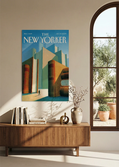 Akustikbillede med The NewYorker-motiv nr. 142 – i spisestuen