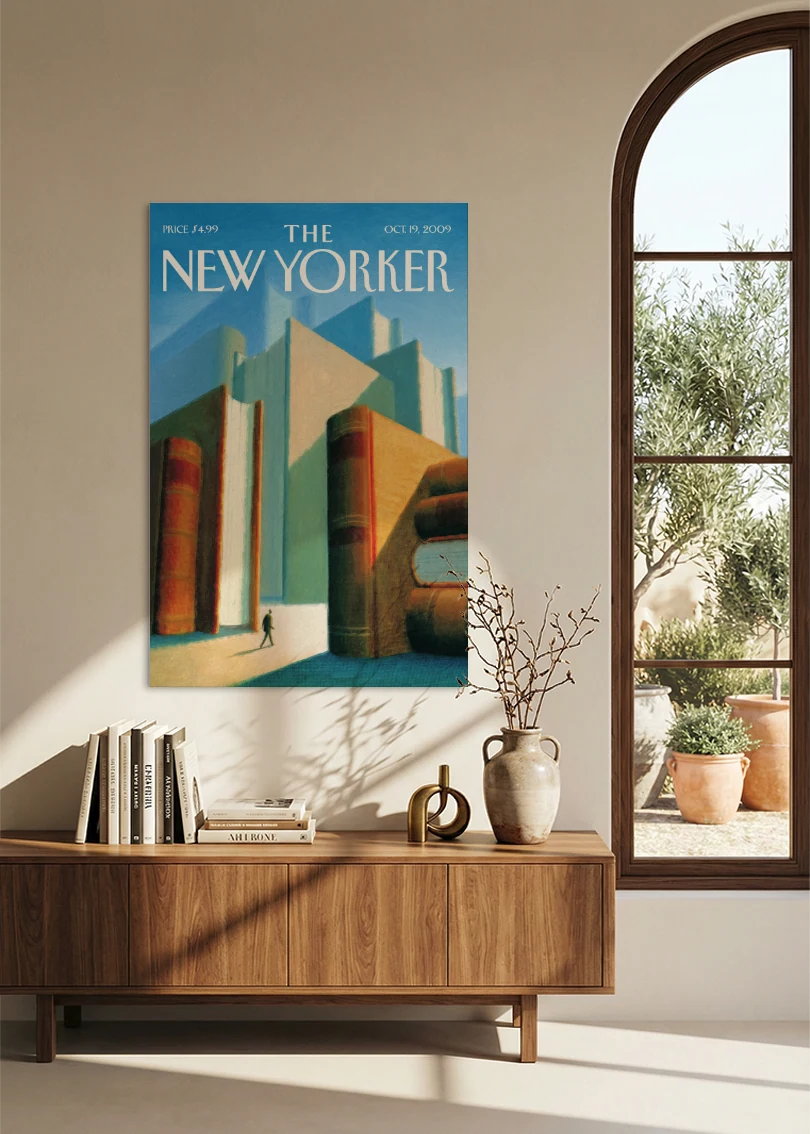 Akustikbillede med The NewYorker-motiv nr. 142 – i spisestuen