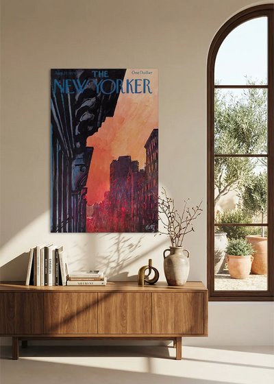 Akustikbillede med The NewYorker-motiv nr. 145 – i spisestuen