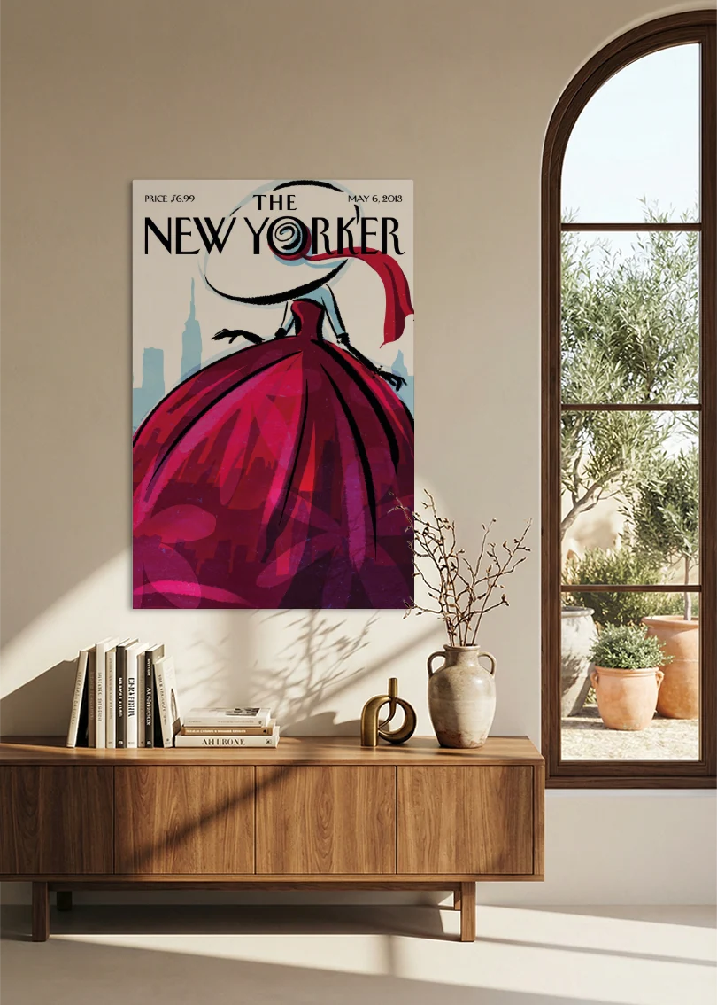 Akustikbillede med The NewYorker-motiv nr. 7 – i spisestuen