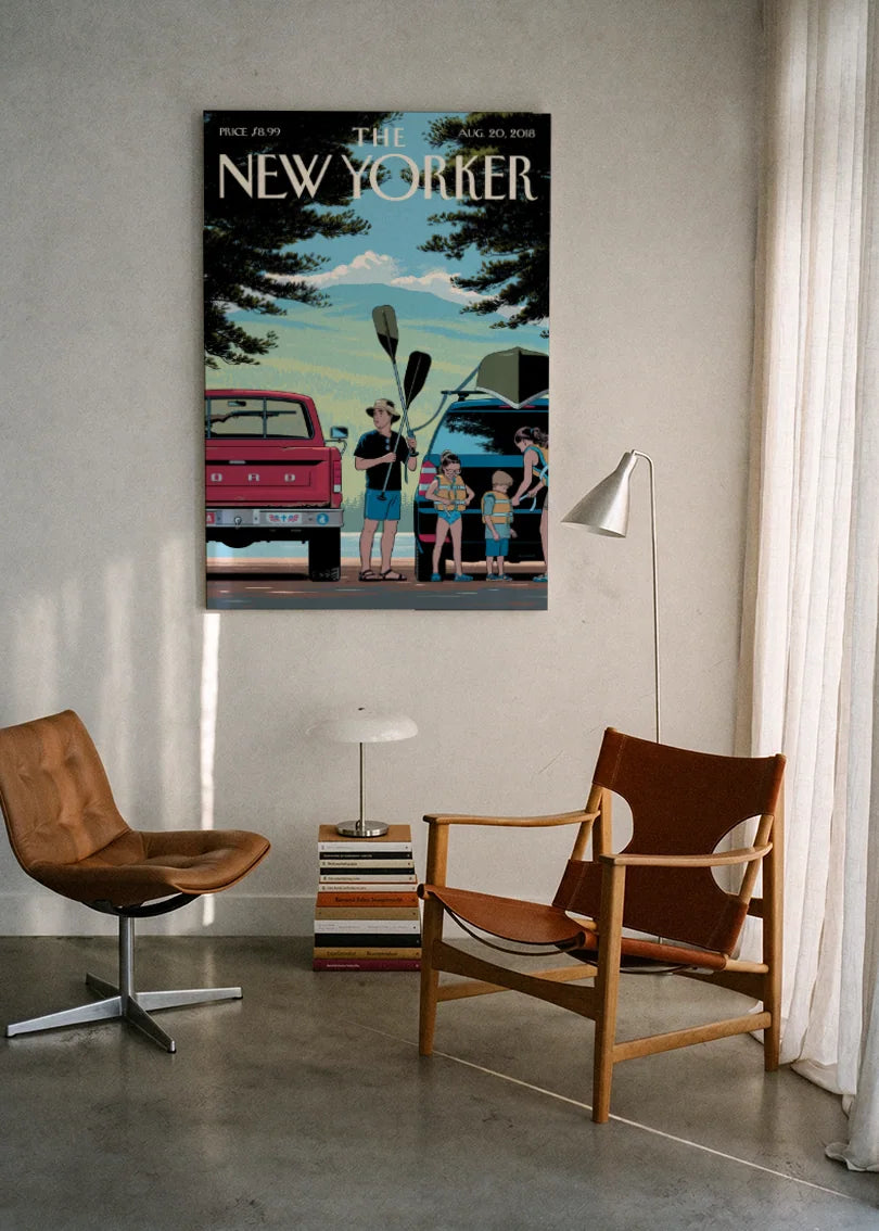 Akustikbillede med The NewYorker-motiv nr. 147 – i lyst rum
