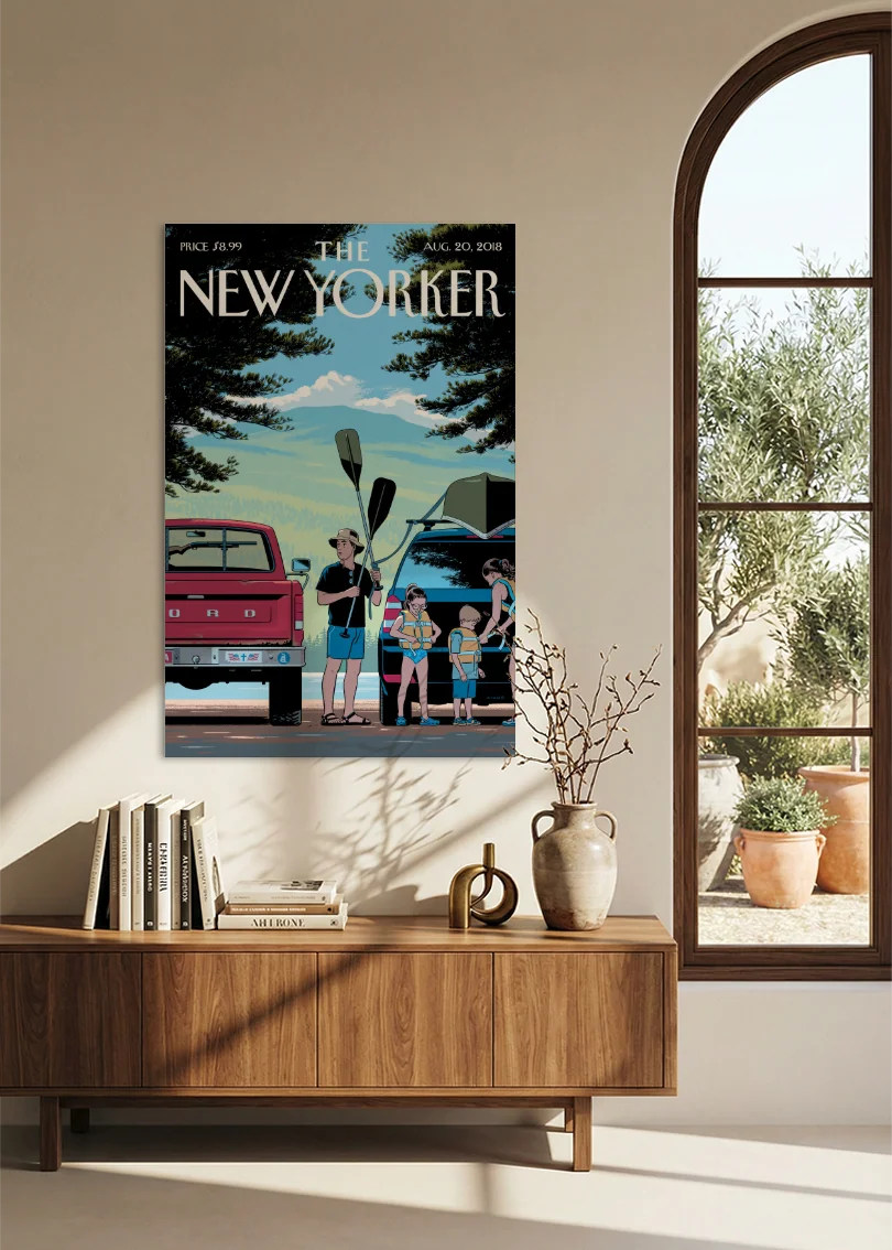 Akustikbillede med The NewYorker-motiv nr. 147 – i spisestuen