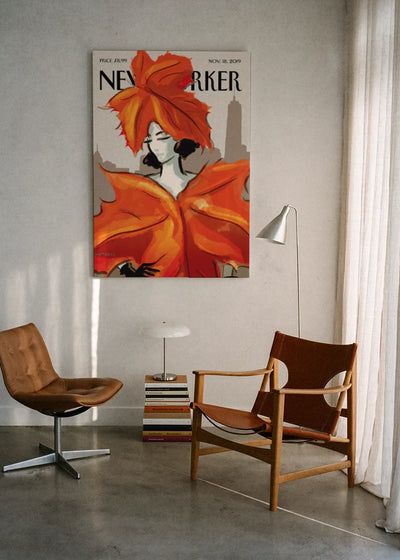 Akustikbillede med The NewYorker-motiv nr. 148 – i lyst rum