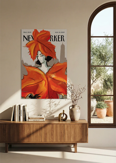 Akustikbillede med The NewYorker-motiv nr. 148 – i spisestuen
