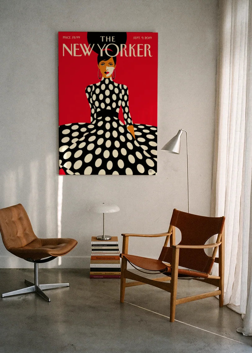 Akustikbillede med The NewYorker-motiv nr. 149 – i lyst rum