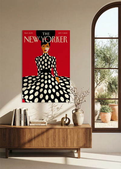 Akustikbillede med The NewYorker-motiv nr. 149 – i spisestuen